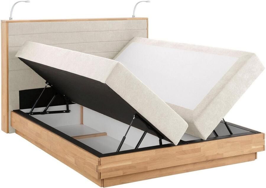 Home affaire Boxspring Cavan Eiken met bedkist & topmatras verschillende hardheden (ook H4) - Foto 2