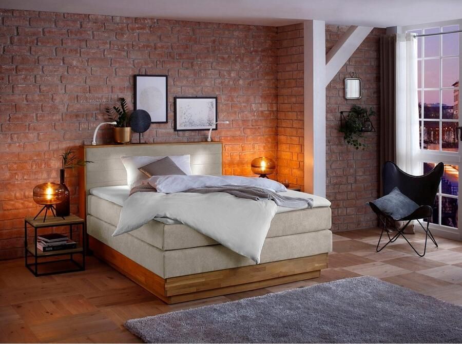 Home affaire Boxspring Cavan Eiken met bedkist & topmatras verschillende hardheden (ook H4) - Foto 2