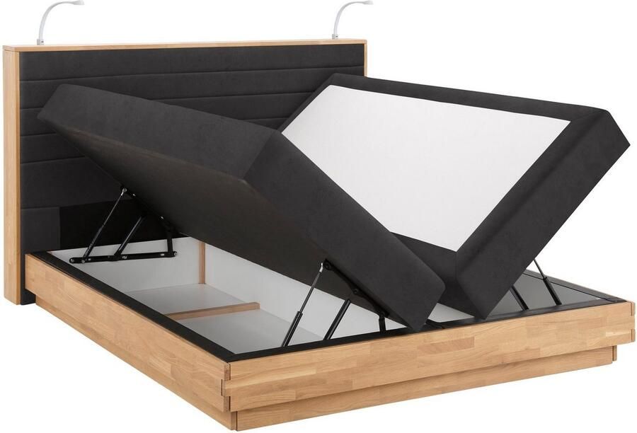 Home affaire Boxspring Cavan Eiken met bedkist & topmatras verschillende hardheden (ook H4) - Foto 3