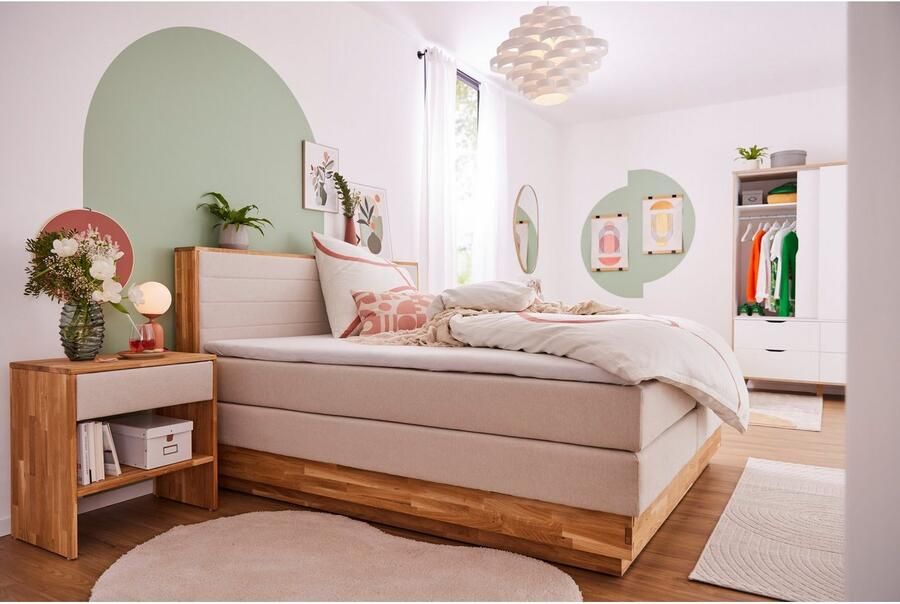 Home affaire Boxspring Cavan Eiken met bedkist & topmatras verschillende hardheden (ook H4) - Foto 3