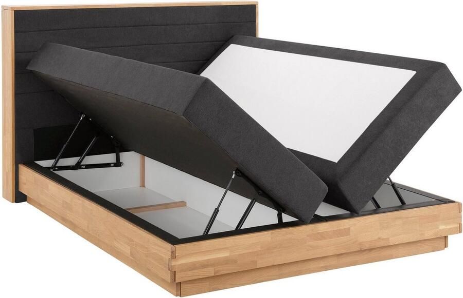Home affaire Boxspring Cavan Eiken met bedkist & topmatras verschillende hardheden (ook H4) - Foto 2