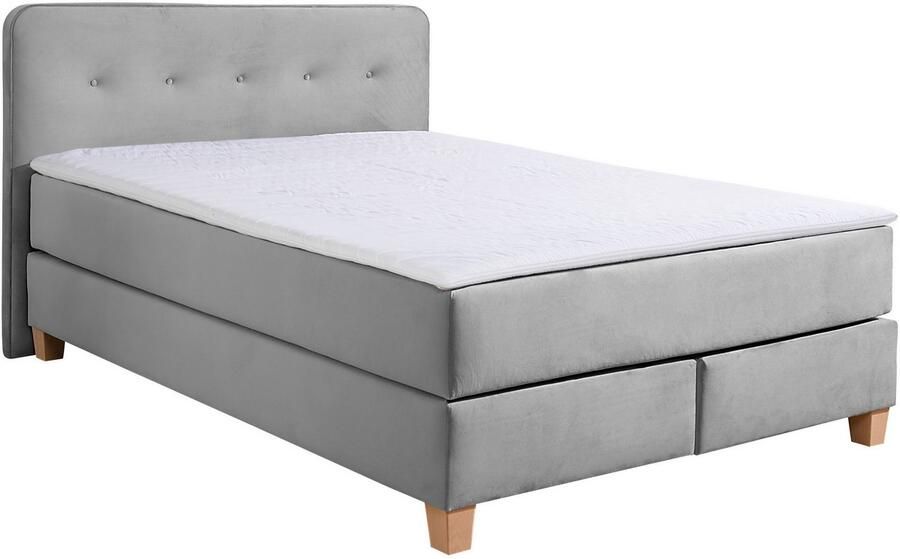 Home affaire Boxspring Fargo inclusief topper in 3 soorten matrassen in fluweel of structuurstof - Foto 4