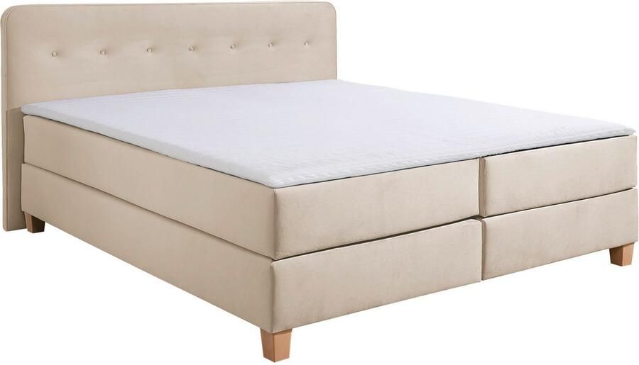 Home affaire Boxspring Fargo inclusief topper in 3 soorten matrassen in fluweel of structuurstof - Foto 5