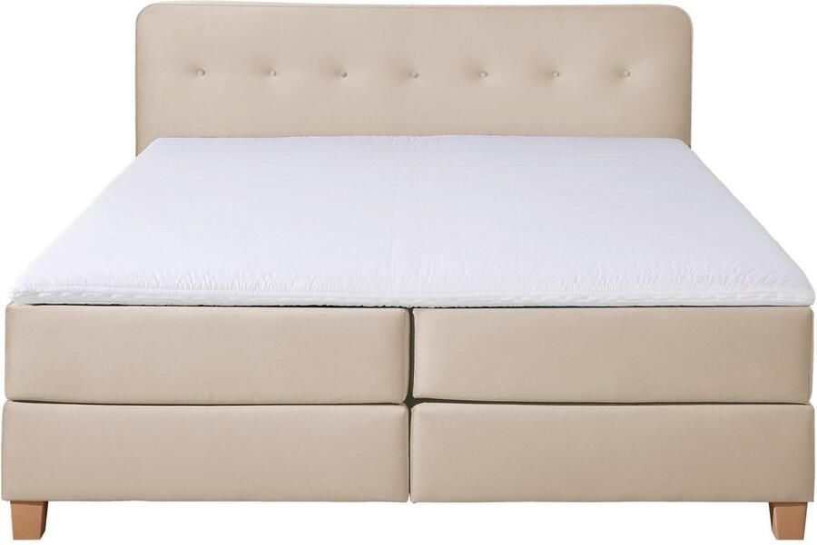 Home affaire Boxspring Fargo inclusief topper in 3 soorten matrassen in fluweel of structuurstof - Foto 3