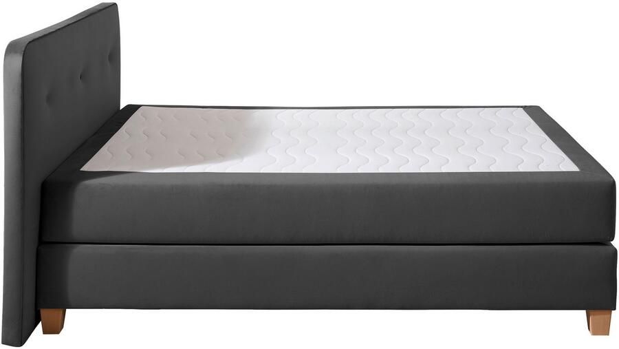 Home affaire Boxspring Fargo inclusief topper in 3 soorten matrassen in fluweel of structuurstof - Foto 6