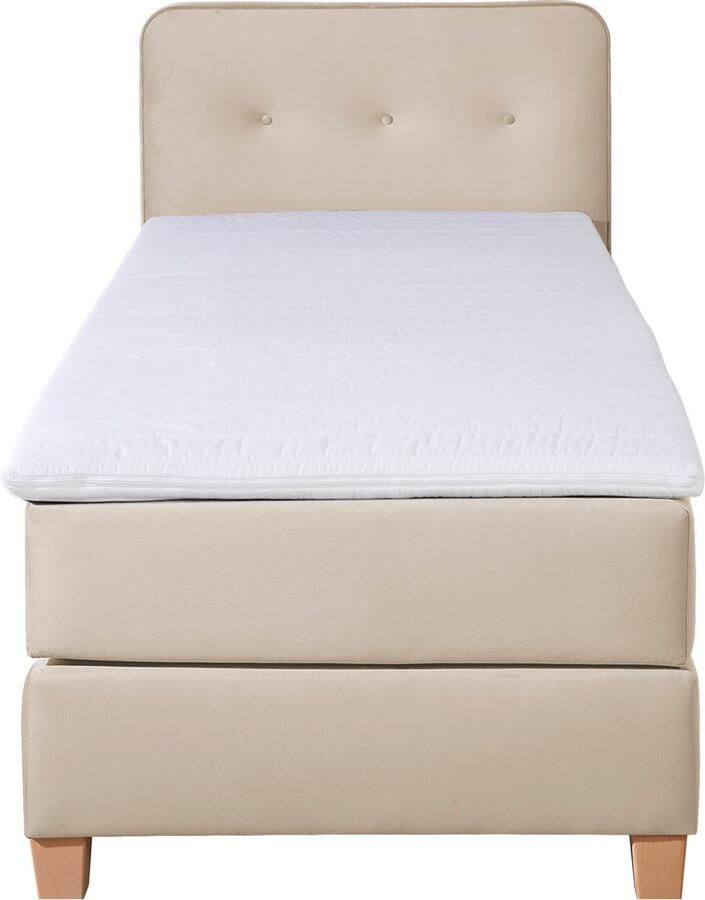 Home affaire Boxspring Fargo inclusief topper in 3 soorten matrassen in fluweel of structuurstof - Foto 2