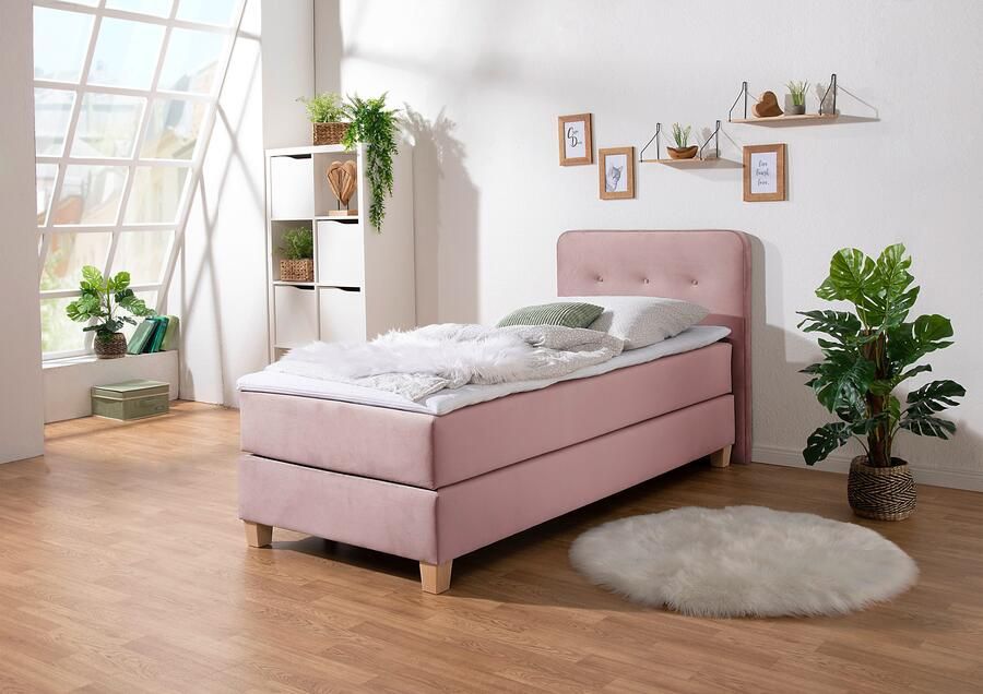 Home affaire Boxspring Fargo inclusief topper in 3 soorten matrassen in fluweel of structuurstof - Foto 8