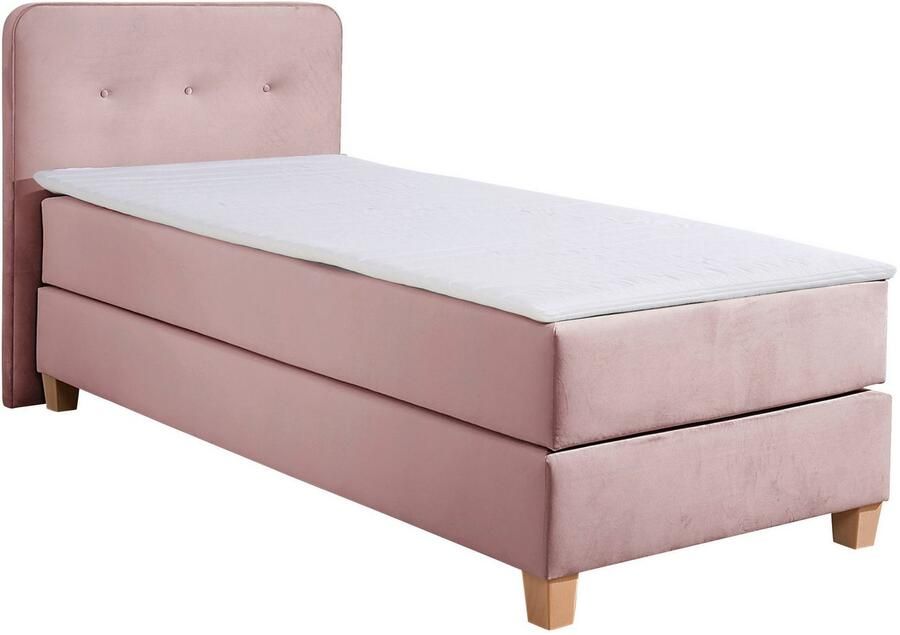 Home affaire Boxspring Fargo inclusief topper in 3 soorten matrassen in fluweel of structuurstof - Foto 4