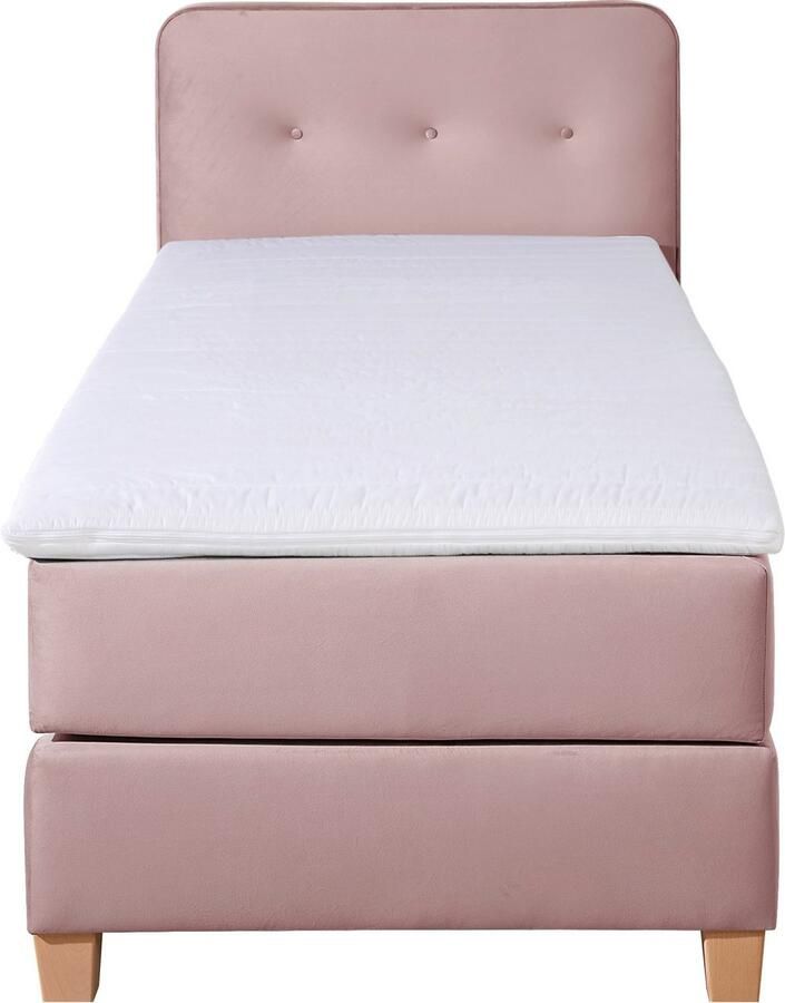 Home affaire Boxspring Fargo inclusief topper in 3 soorten matrassen in fluweel of structuurstof - Foto 2