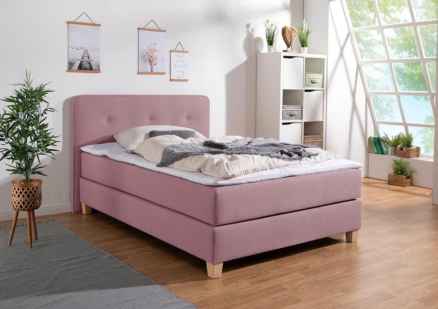 Home affaire Boxspring Fargo inclusief topper in 3 soorten matrassen in fluweel of structuurstof - Foto 5