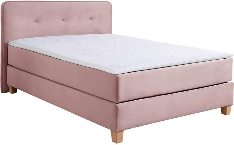 Home affaire Boxspring Fargo inclusief topper in 3 soorten matrassen in fluweel of structuurstof - Foto 4