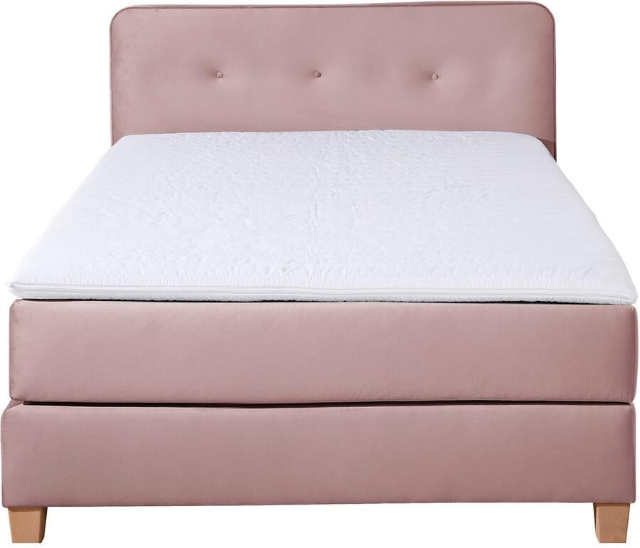 Home affaire Boxspring Fargo inclusief topper in 3 soorten matrassen in fluweel of structuurstof - Foto 2