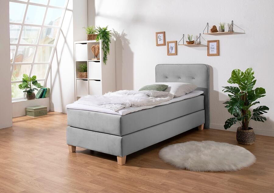 Home affaire Boxspring Fargo inclusief topper in 3 soorten matrassen in fluweel of structuurstof - Foto 8