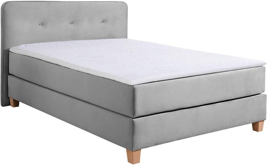 Home affaire Boxspring Fargo inclusief topper in 3 soorten matrassen in fluweel of structuurstof - Foto 4