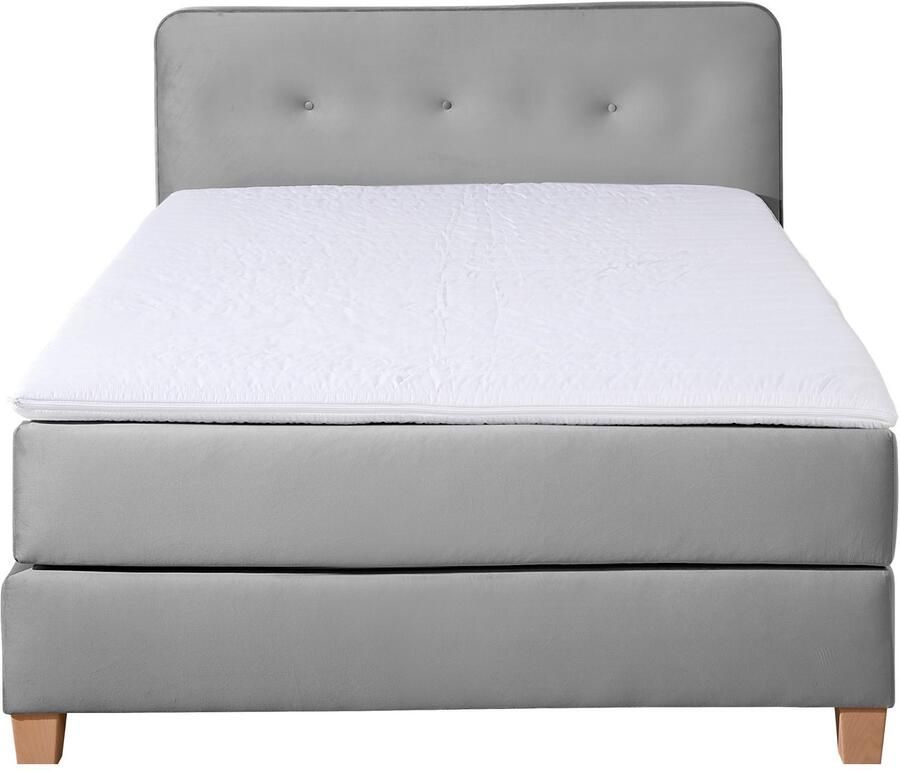 Home affaire Boxspring Fargo inclusief topper in 3 soorten matrassen in fluweel of structuurstof - Foto 2