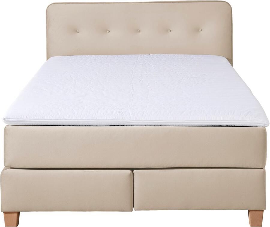 Home affaire Boxspring Fargo inclusief topper in 3 soorten matrassen in fluweel of structuurstof - Foto 2