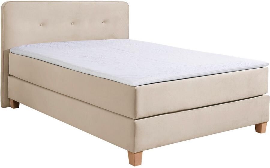 Home affaire Boxspring Fargo inclusief topper in 3 soorten matrassen in fluweel of structuurstof - Foto 4