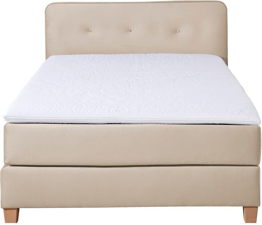 Home affaire Boxspring Fargo inclusief topper in 3 soorten matrassen in fluweel of structuurstof - Foto 2