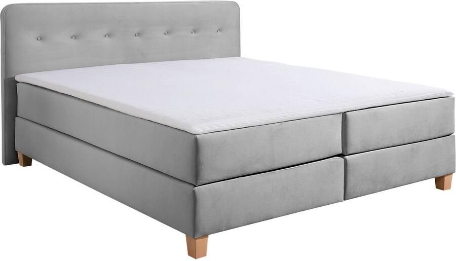 Home affaire Boxspring Fargo inclusief topper in 3 soorten matrassen in fluweel of structuurstof - Foto 5