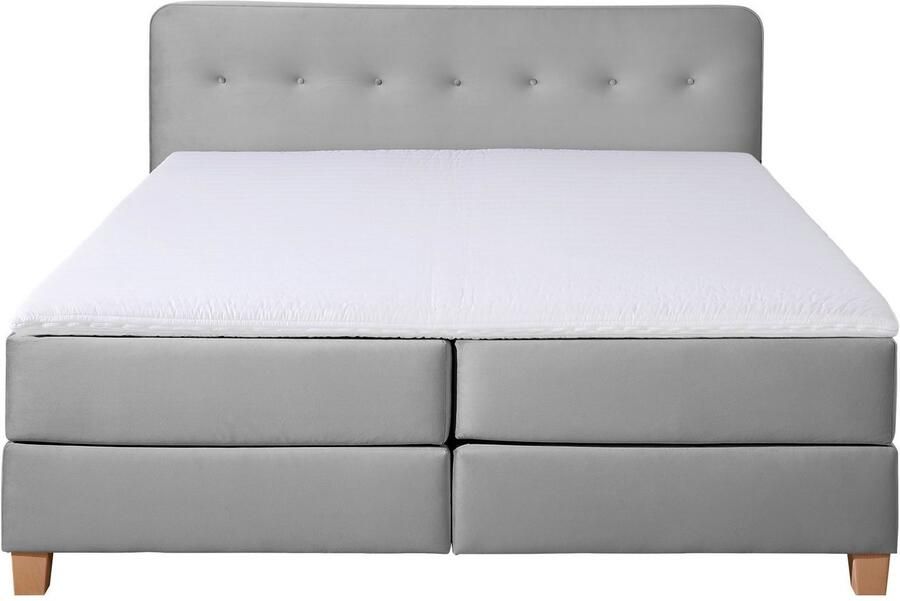 Home affaire Boxspring Fargo inclusief topper in 3 soorten matrassen in fluweel of structuurstof - Foto 3