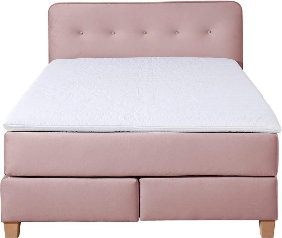 Home affaire Boxspring Fargo inclusief topper in 3 soorten matrassen in fluweel of structuurstof - Foto 2