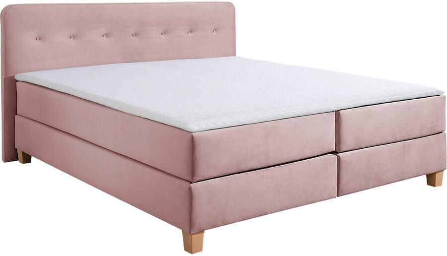 Home affaire Boxspring Fargo inclusief topper in 3 soorten matrassen in fluweel of structuurstof - Foto 5