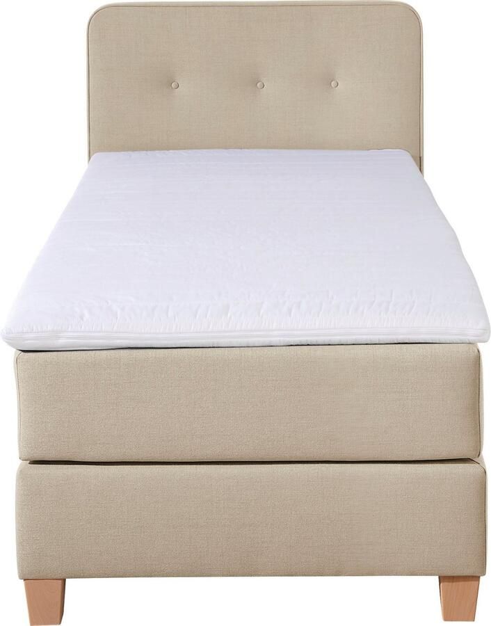 Home affaire Boxspring Fargo inclusief topper in 3 soorten matrassen in fluweel of structuurstof - Foto 2