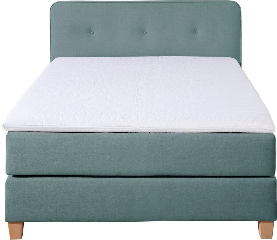 Home affaire Boxspring Fargo inclusief topper in 3 soorten matrassen in fluweel of structuurstof - Foto 2