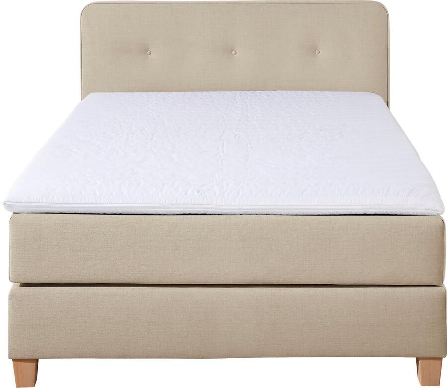 Home affaire Boxspring Fargo inclusief topper in 3 soorten matrassen in fluweel of structuurstof - Foto 2