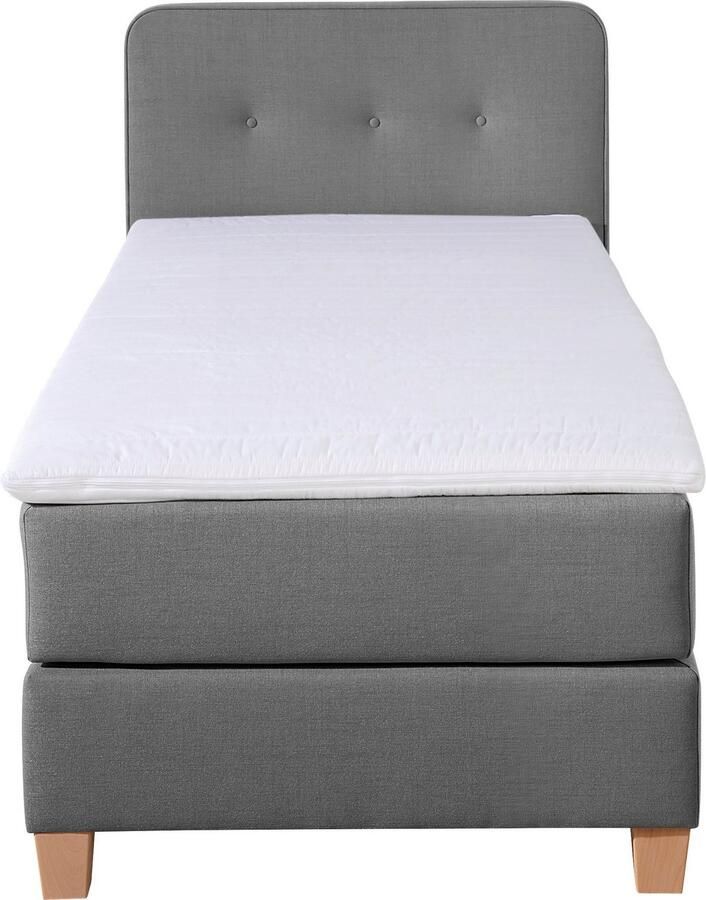 Home affaire Boxspring Fargo inclusief topper in 3 soorten matrassen in fluweel of structuurstof - Foto 2