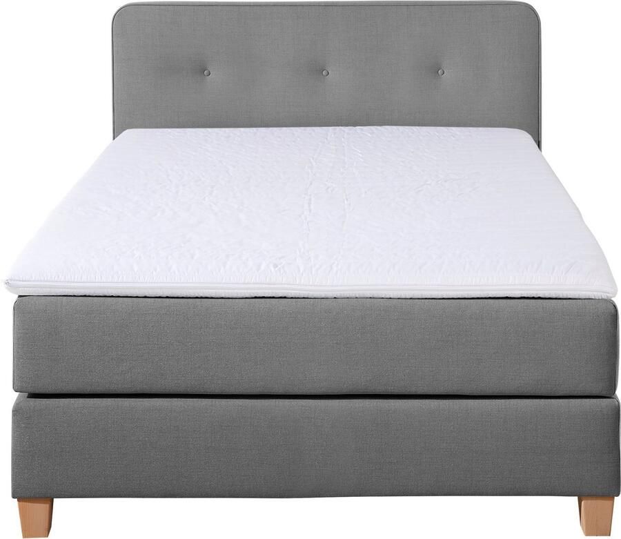 Home affaire Boxspring Fargo inclusief topper in 3 soorten matrassen in fluweel of structuurstof - Foto 9