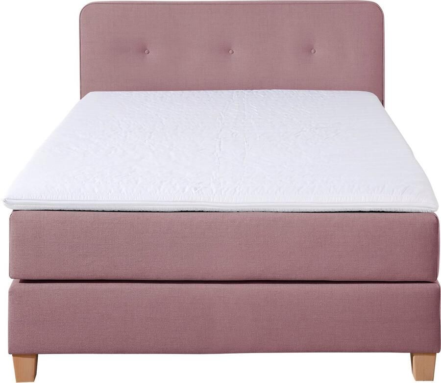 Home affaire Boxspring Fargo inclusief topper in 3 soorten matrassen in fluweel of structuurstof - Foto 2