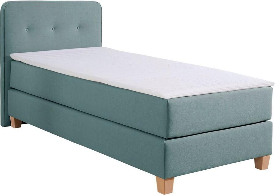 Home affaire Boxspring Fargo inclusief topper in 3 soorten matrassen in fluweel of structuurstof - Foto 4