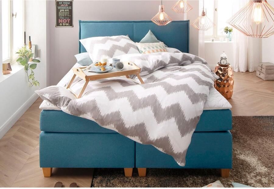 Home affaire Boxspring Houssay incl. topmatras 5 breedtes 2 hardheden ook in extra lang 220 cm - Foto 2
