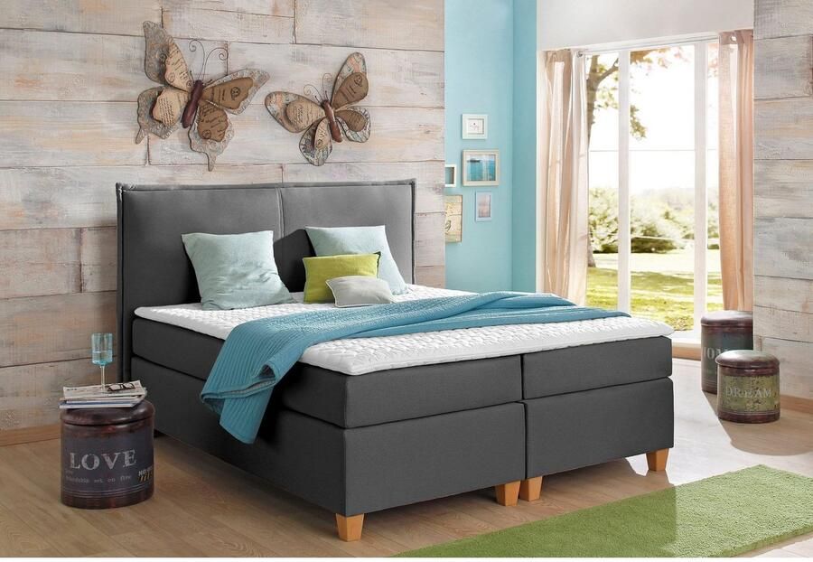 Home affaire Boxspring Houssay incl. topmatras 5 breedtes 2 hardheden ook in extra lang 220 cm - Foto 2
