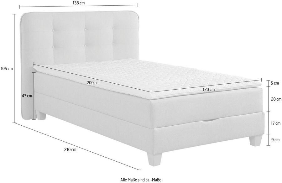 Home affaire Boxspring inclusief topmatras van koudschuim en bedkist - Foto 4