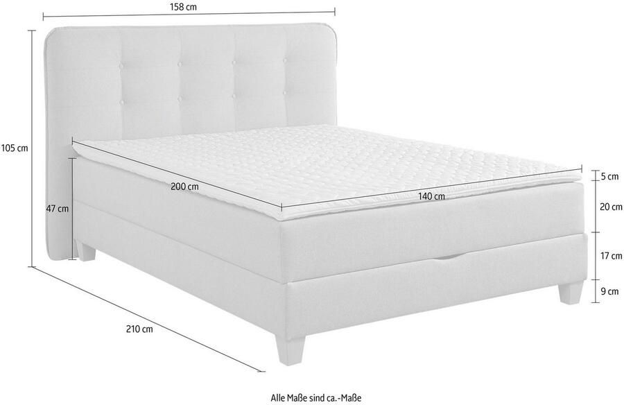 Home affaire Boxspring inclusief topmatras van koudschuim en bedkist - Foto 2