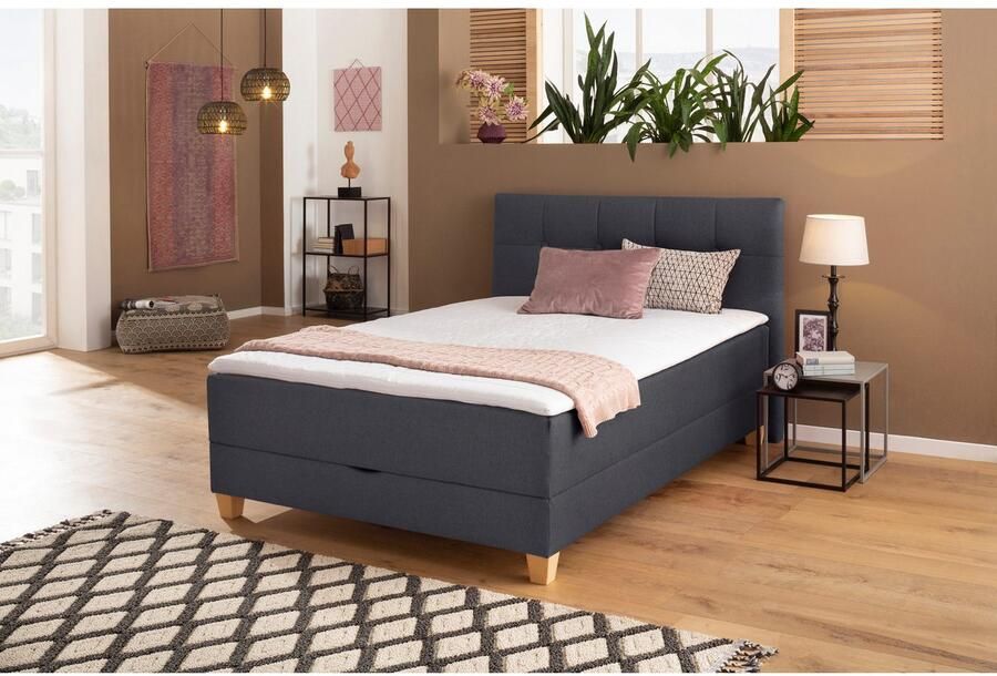 Home affaire Boxspring Lonrai in h2 h3 & h4 en xxl verlengde 220 cm kiesbaar incl. topper - Foto 5