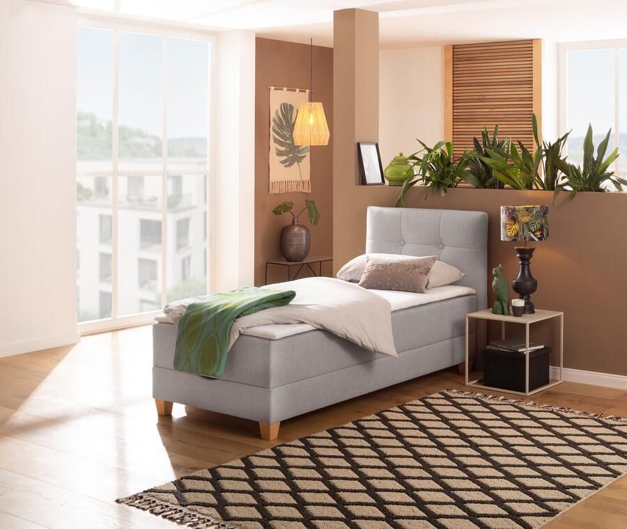 Home affaire Boxspring Lonrai in h2 h3 & h4 en xxl verlengde 220 cm kiesbaar incl. topper - Foto 10