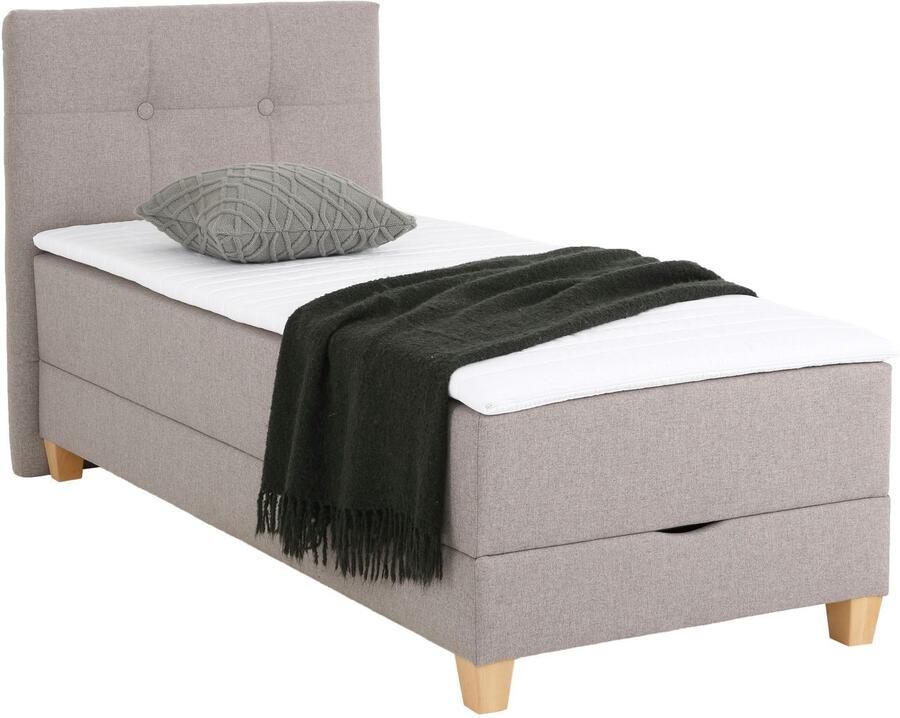 Home affaire Boxspring Lonrai in h2 h3 & h4 en xxl verlengde 220 cm kiesbaar incl. topper - Foto 3