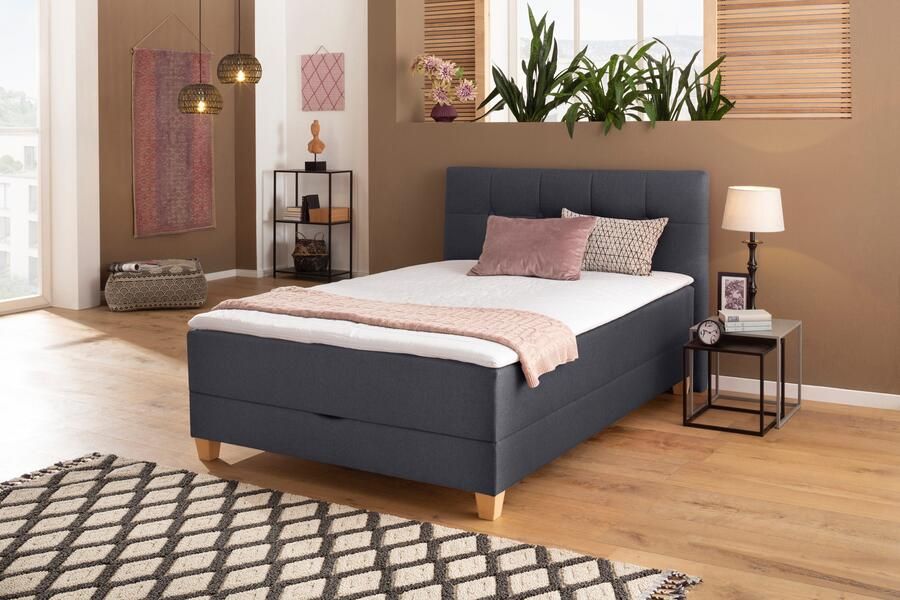 Home affaire Boxspring Lonrai in h2 h3 & h4 en xxl verlengde 220 cm kiesbaar incl. topper - Foto 9