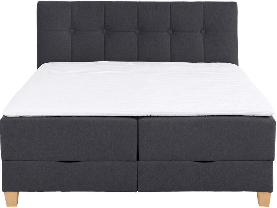 Home affaire Boxspring Lonrai in h2 h3 & h4 en xxl verlengde 220 cm kiesbaar incl. topper - Foto 2
