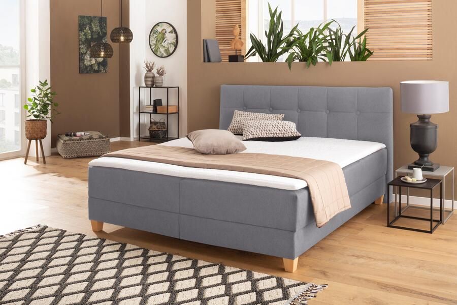 Home affaire Boxspring Lonrai in h2 h3 & h4 en xxl verlengde 220 cm kiesbaar incl. topper - Foto 10