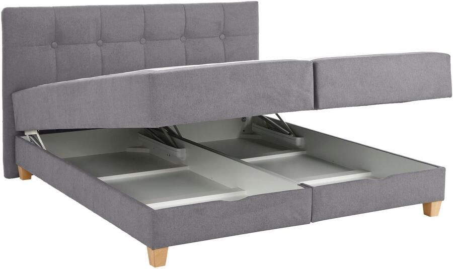 Home affaire Boxspring Lonrai in h2 h3 & h4 en xxl verlengde 220 cm kiesbaar incl. topper - Foto 7