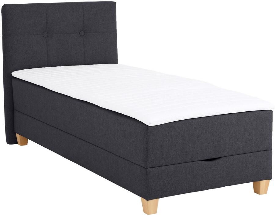 Home affaire Boxspring Lonrai in h2 h3 & h4 en xxl verlengde 220 cm kiesbaar incl. topper - Foto 4