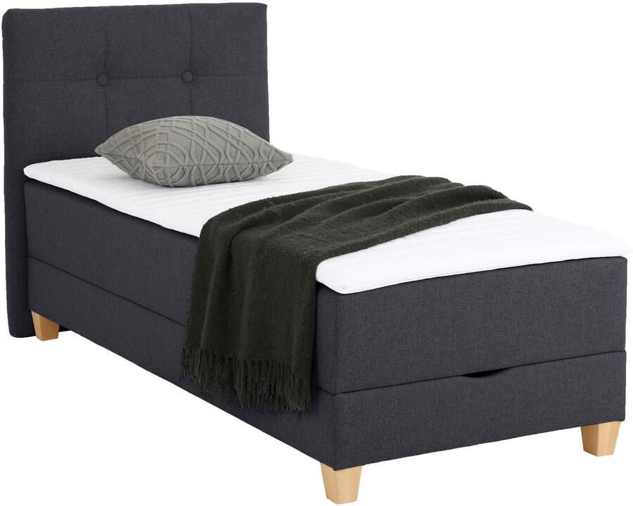 Home affaire Boxspring Lonrai in h2 h3 & h4 en xxl verlengde 220 cm kiesbaar incl. topper - Foto 3