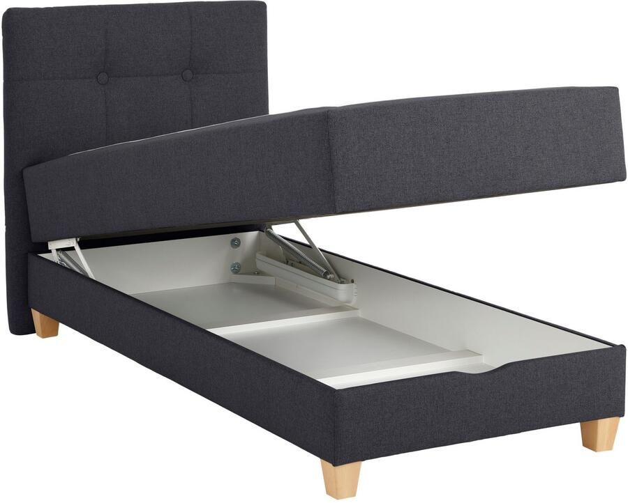 Home affaire Boxspring Lonrai in h2 h3 & h4 en xxl verlengde 220 cm kiesbaar incl. topper - Foto 2