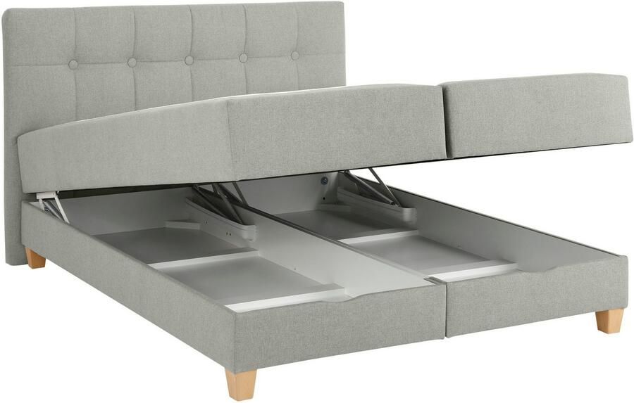 Home affaire Boxspring Lonrai in h2 h3 & h4 en xxl verlengde 220 cm kiesbaar incl. topper - Foto 7