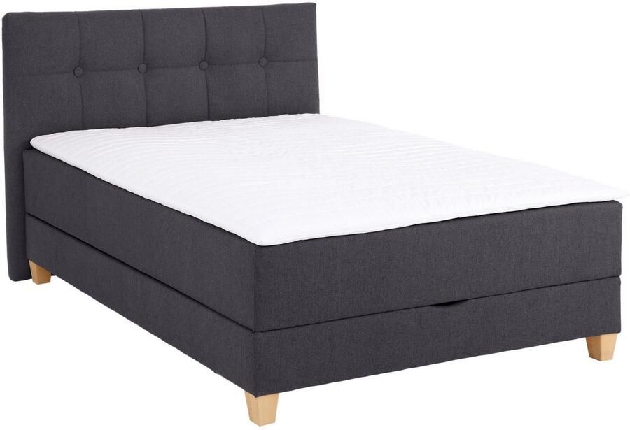 Home affaire Boxspring Lonrai in h2 h3 & h4 en xxl verlengde 220 cm kiesbaar incl. topper - Foto 2