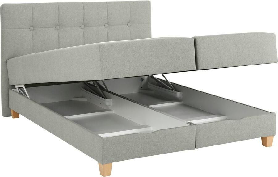 Home affaire Boxspring Lonrai in h2 h3 & h4 en xxl verlengde 220 cm kiesbaar incl. topper - Foto 10
